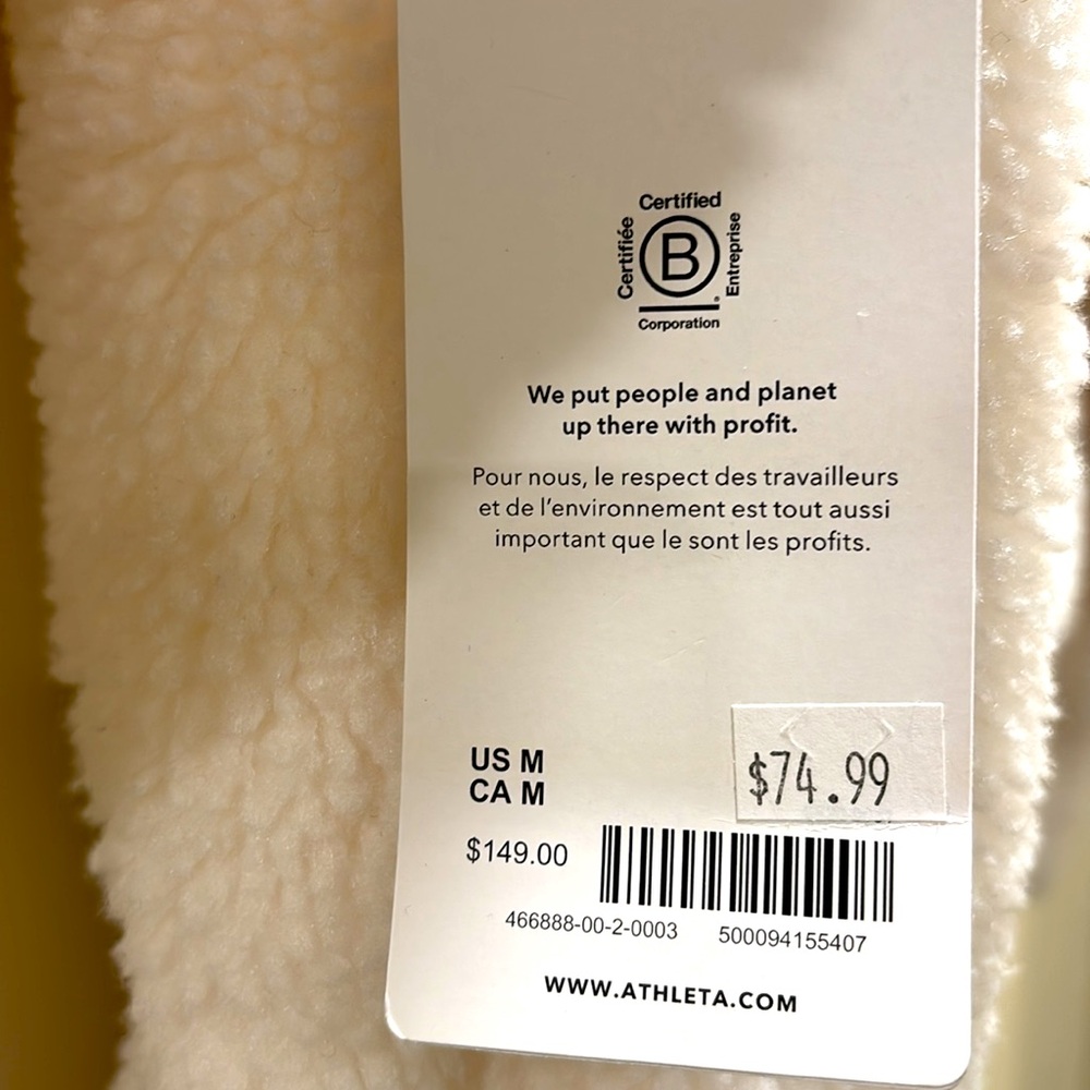NWT Athleta Cozy Sherpa Snap Seeatshirt - Picture 7 of 7
